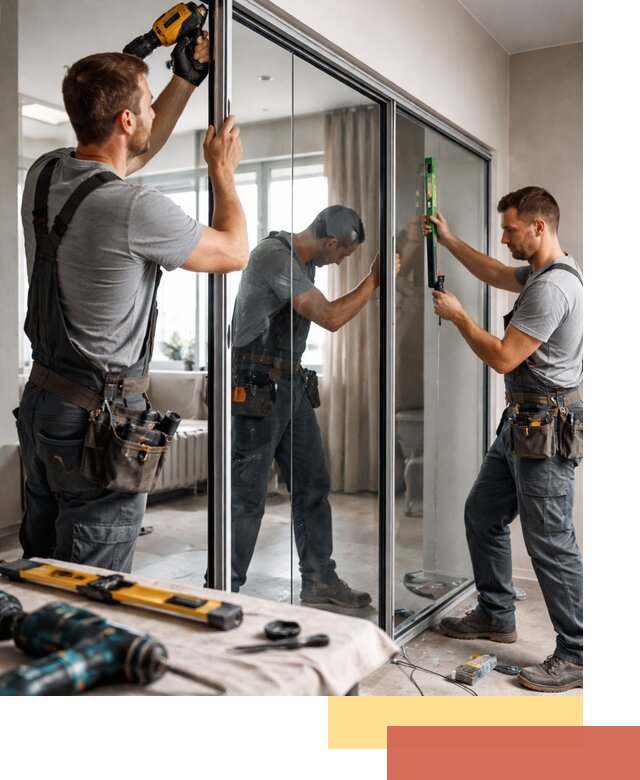 Каркасные стеклянные перегородки под ключ в Лиски