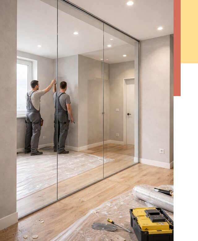 Безрамные стеклянные перегородки в Лиски — монтаж от 10394 руб. | ОТДЕЛОЧНИК-Лск