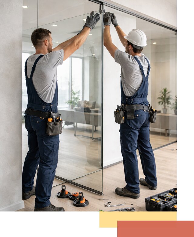 Безрамные стеклянные перегородки под ключ в Лиски