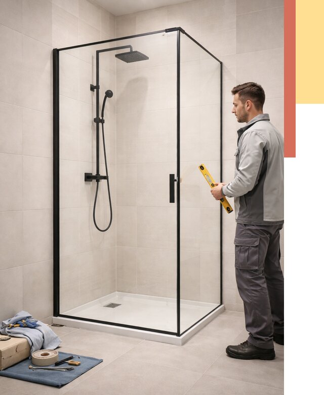 Стеклянные перегородки для душа в Лиски от 13676 руб. | Монтаж под ключ — ОТДЕЛОЧНИК-Лск