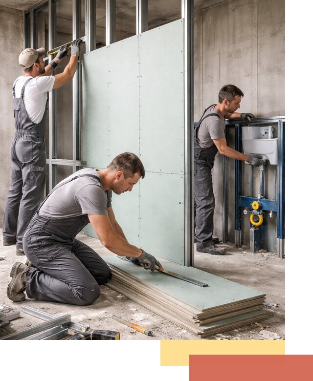 Монтаж и ремонт сантехнических перегородок в Лиски