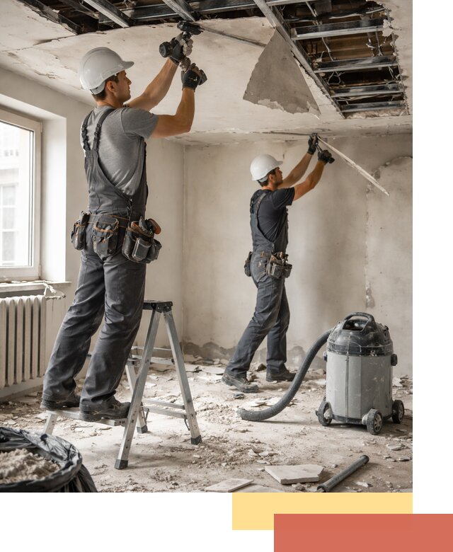 Демонтаж гипсокартонного потолка в Лиски быстро и аккуратно