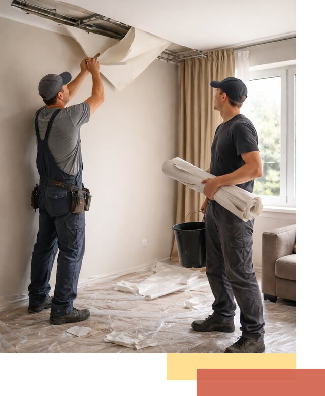 Демонтаж натяжного потолка в Лиски быстро и аккуратно