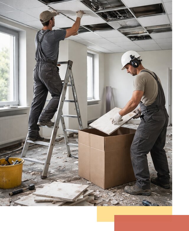 Демонтаж потолочной плитки в Лиски быстро и аккуратно