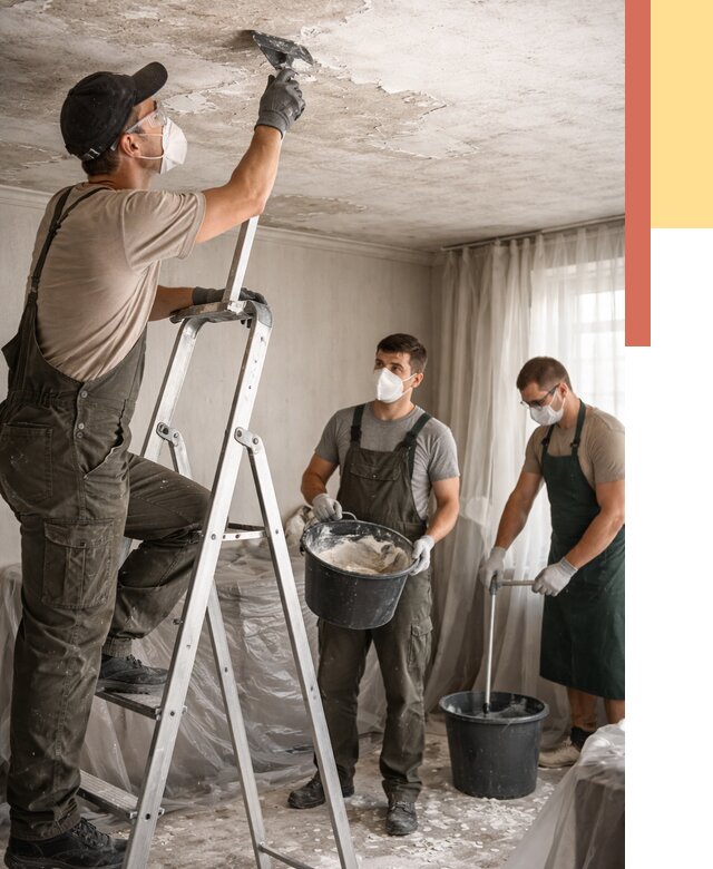 Удаление побелки с потолка в Лиски от 2735 руб. быстро и недорого | ОТДЕЛОЧНИК-Лск