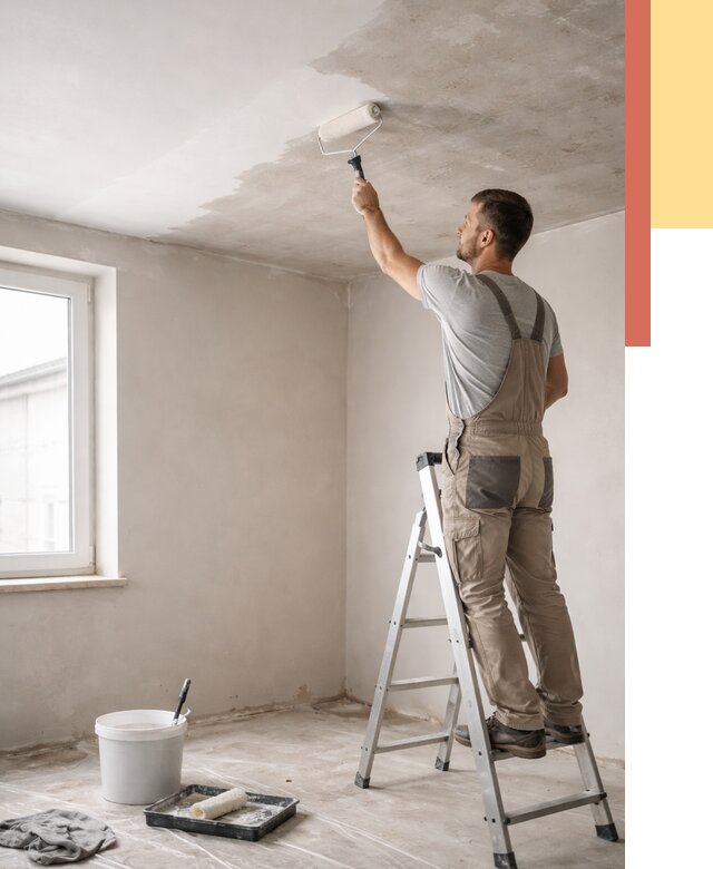 Грунтовка потолка в Лиски от 2735 руб. — быстро и недорого | ОТДЕЛОЧНИК-Лск