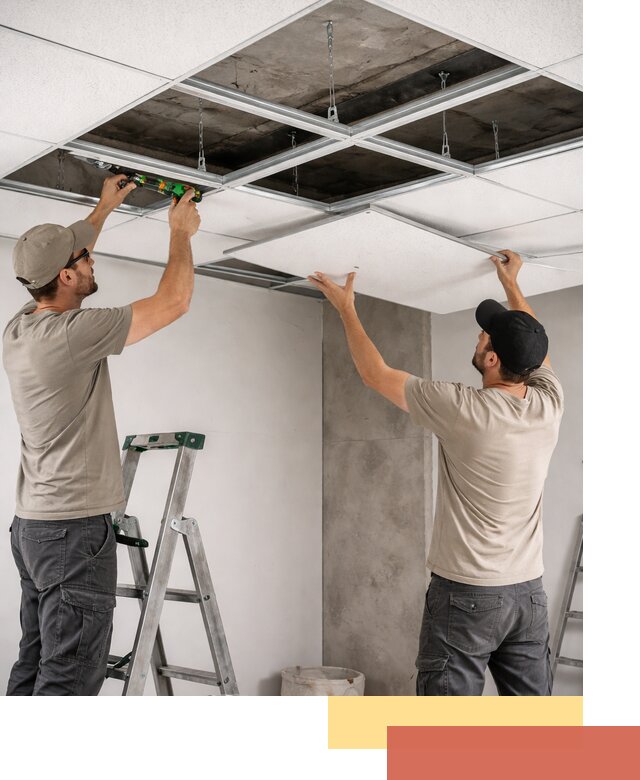 Монтаж потолка Армстронг под ключ в Лиски