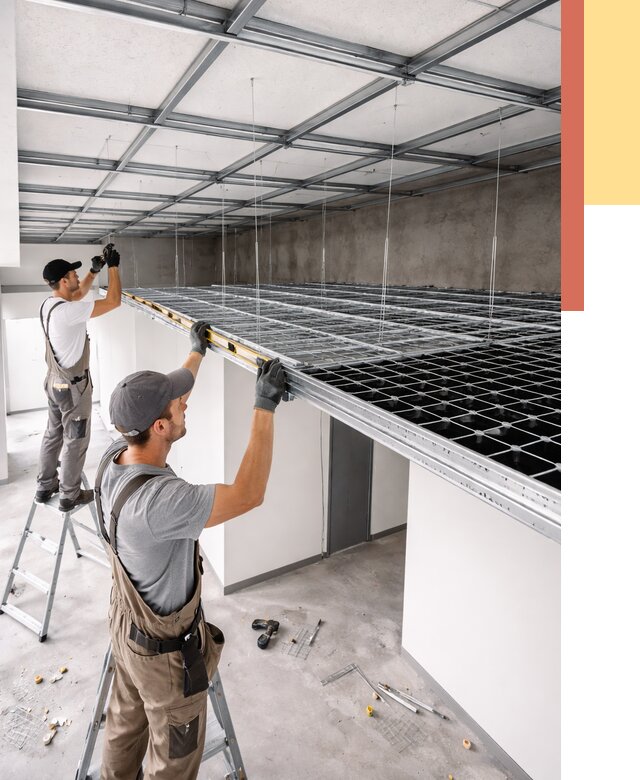 Монтаж потолка грильято в Лиски от 492 руб./м² — быстрая сборка под ключ | ОТДЕЛОЧНИК-Лск