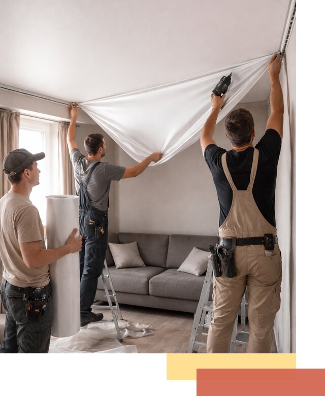 Монтаж сатинового натяжного потолка в Лиски качественно и быстро