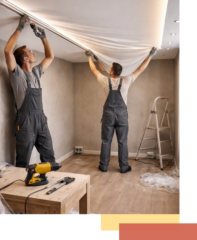 Монтаж натяжного потолка с подсветкой в Лиски цена и сроки