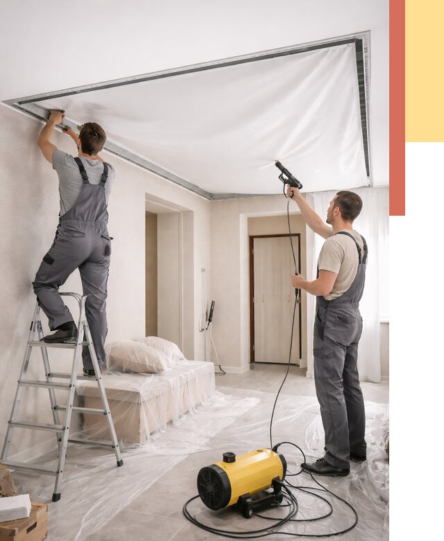 Монтаж натяжного потолка в прихожей в Лиски от 2899 руб. под ключ | ОТДЕЛОЧНИК-Лск