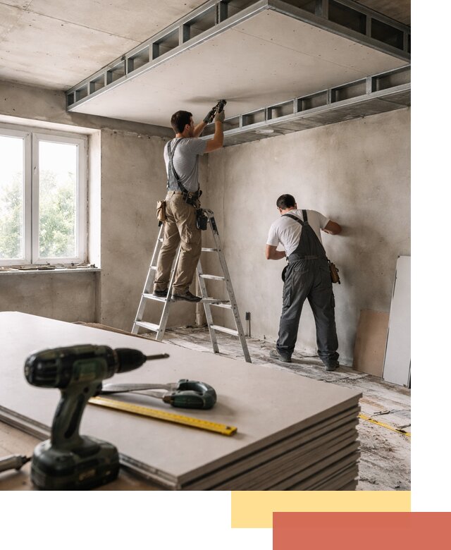 Двухуровневый потолок из гипсокартона в Лиски