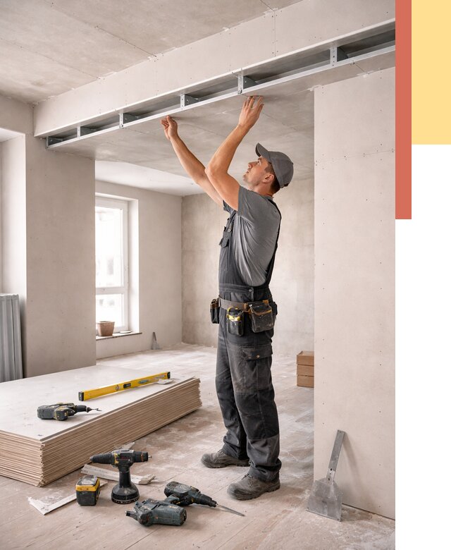 Потолок из гипсокартона с нишей в Лиски от 1368 руб. под ключ | ОТДЕЛОЧНИК-Лск