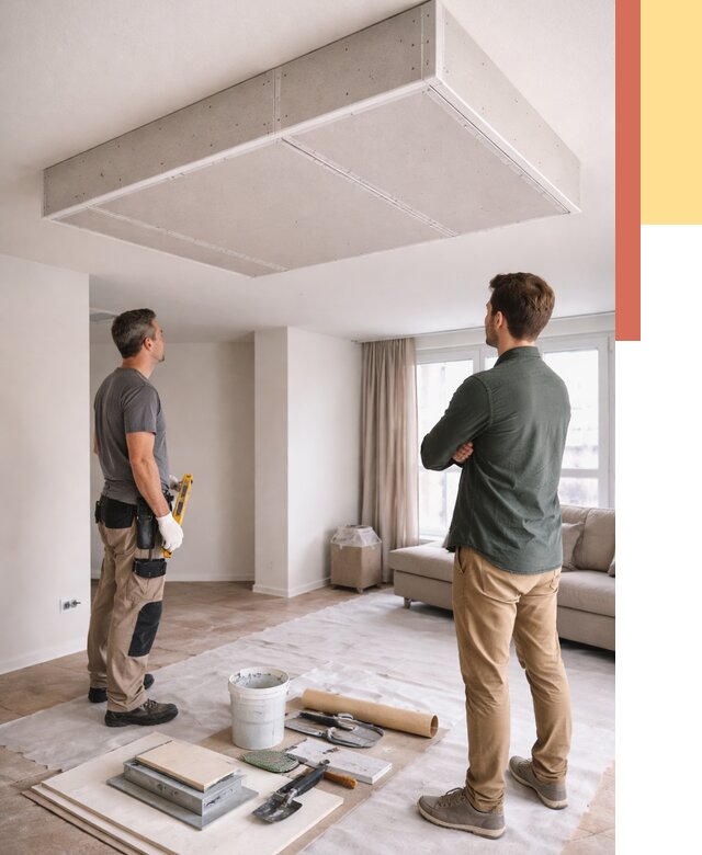 Короб на потолке из гипсокартона в Лиски от 2407 руб. — монтаж и услуги под ключ | ОТДЕЛОЧНИК-Лск