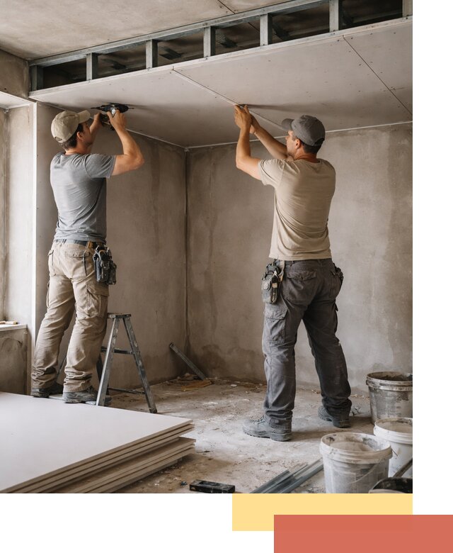 Короб из гипсокартона на потолке под ключ в Лиски