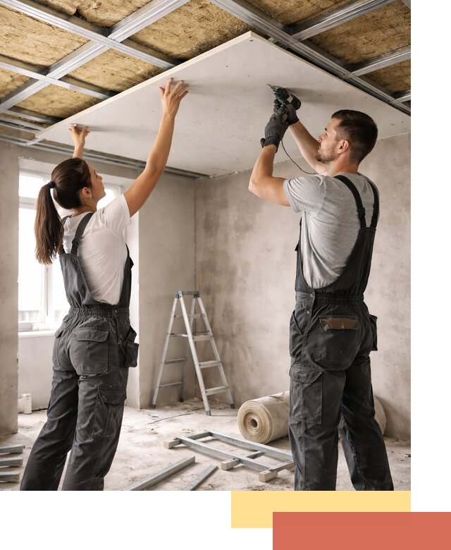 Звукоизоляция потолка из ГКЛ в Лиски профессионально и надежно