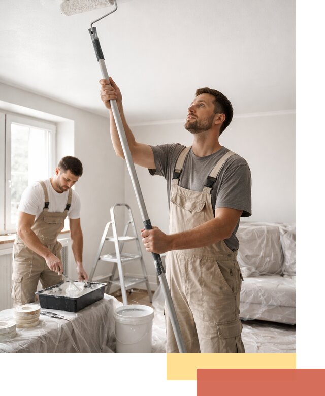 Покраска потолка водоэмульсионной краской в Лиски