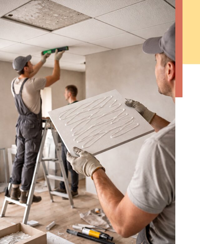 Монтаж потолочной плитки в Лиски от 4923 руб. — быстро и недорого | ОТДЕЛОЧНИК-Лск