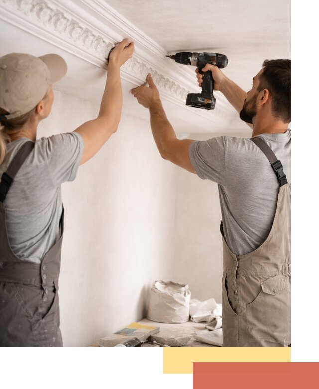 Профессиональный монтаж лепнины на потолок в Лиски