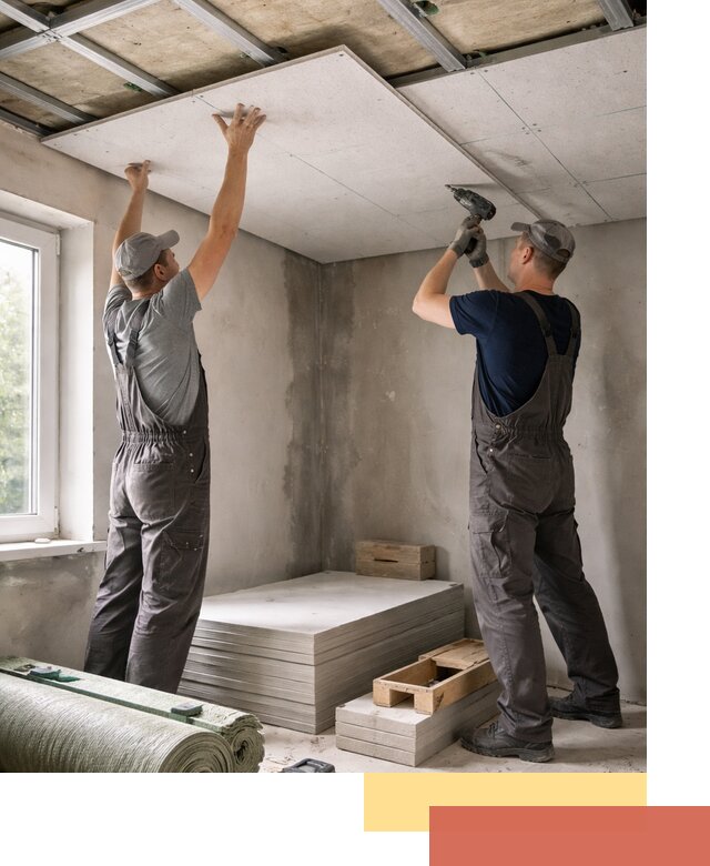 Шумоизоляция потолка панелями ЗИПС в Лиски